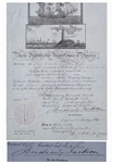 Andrew Jackson Signed Ships Papers as President